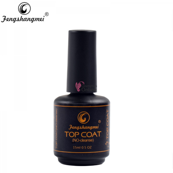 Top Coat UV lucios No Wipe FSM, gel de final fara degresare, 15 ml